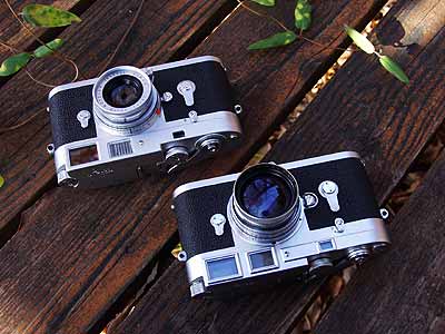 今日のクラシックカメラ（ライカM2とM3）