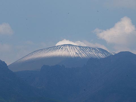 今朝の浅間山（雪）