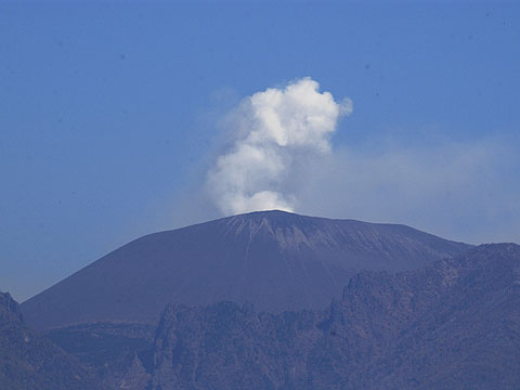 浅間山の噴煙