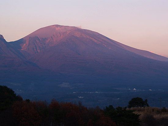 浅間山夕景