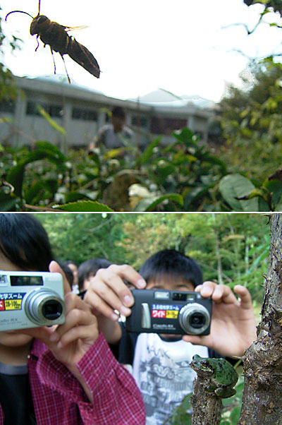 郡上市和良小学校で授業