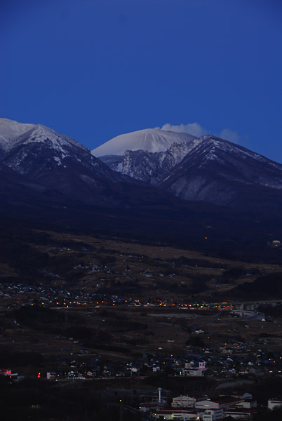日没後の浅間山