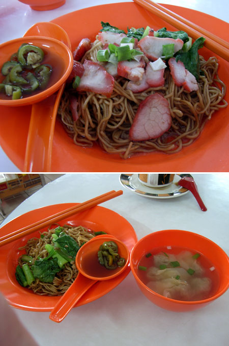 雲呑面（麺）と叉焼面（麺）