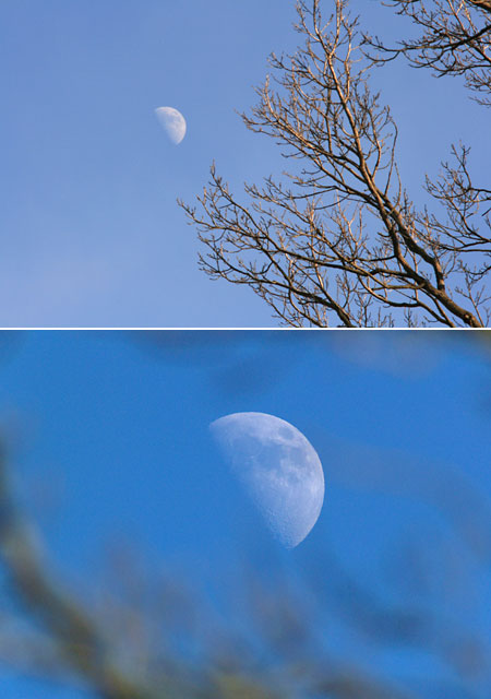 今日の月（テリート 400mm　E-500）