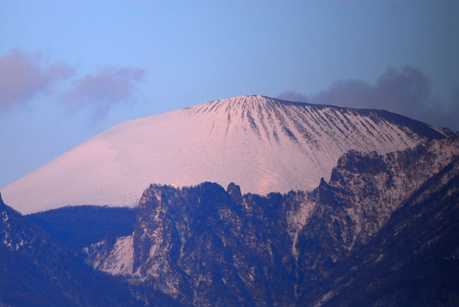 今日の浅間山夕景