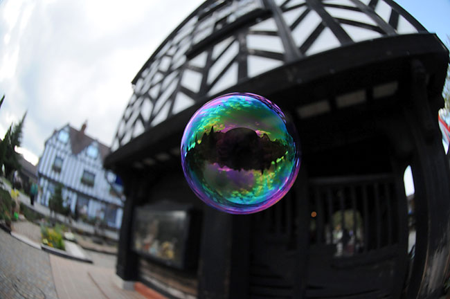 シャボン玉の撮影