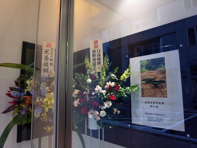 日高敏隆先生からお花を頂く