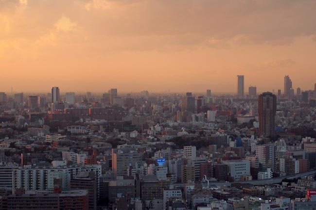 高層ビルから見た東京