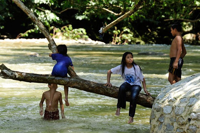 川遊びする子どもたち