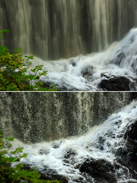 水を撮るシャッター速度