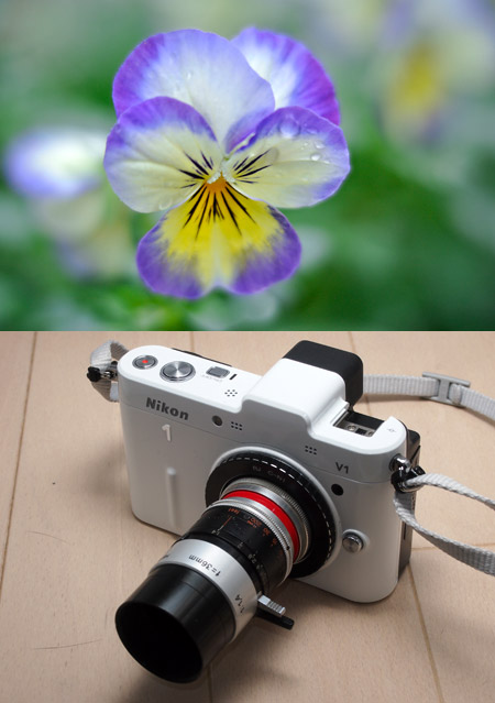 ニコン1にCマウントレンズを装着