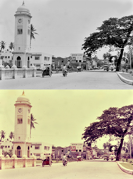 カラーポジの退色