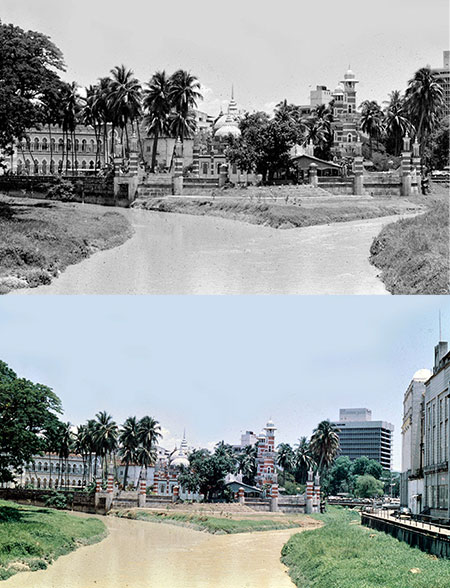 昔のクアラルンプルの合流点