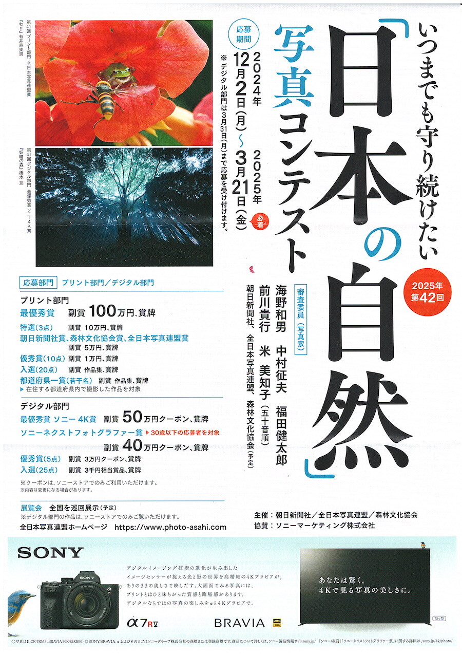 第42回「日本の自然」写真コンテスト作品募集中